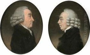 Portrait Of A Clergyman, And 
Another A Portrait Of A Gentleman, Both In Profile, A Pair, Ovals