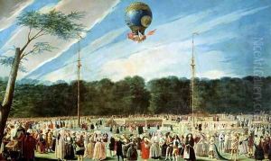 The Ascent of the Montgolfier Balloon at Aranjuez, c.1764