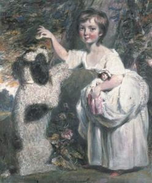 Portrait Of Anne Charlotte De Lancy, Later Mrs. John Loudon Ofwildam, With Her Dog - view 1
