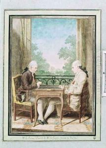 Baron d'Huart and Monsieur de Fraguier Playing Backgammon, c.1760 by Louis Carrogis Carmontelle