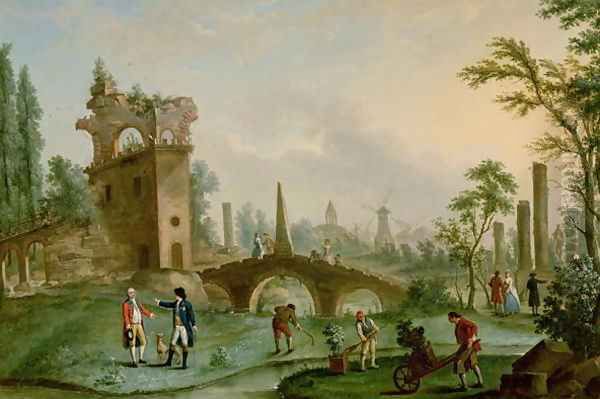 Carmontelle (1717-1806) giving the Keys of the Parc Monceau in Paris to the Duke of Chartres (1747-93) - view 1