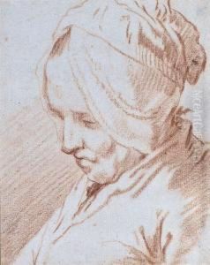Portrait Of An Old Lady, Bust-length, Wearing A Bonnet