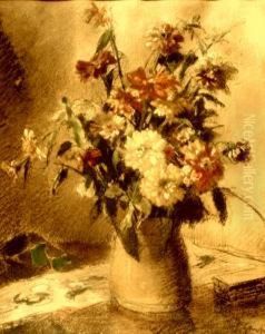Bloemstilleven. Gesigneerd by Salomon Garf