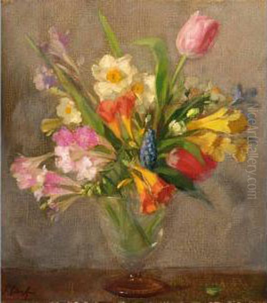A Flower Still Life With Tulips And Daffodils - view 1