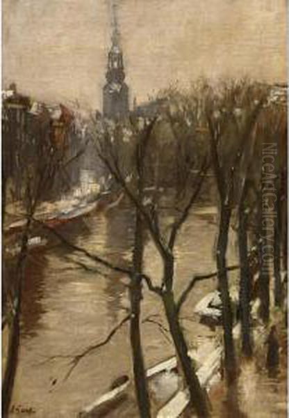A View Of Amsterdam In Winter - view 1