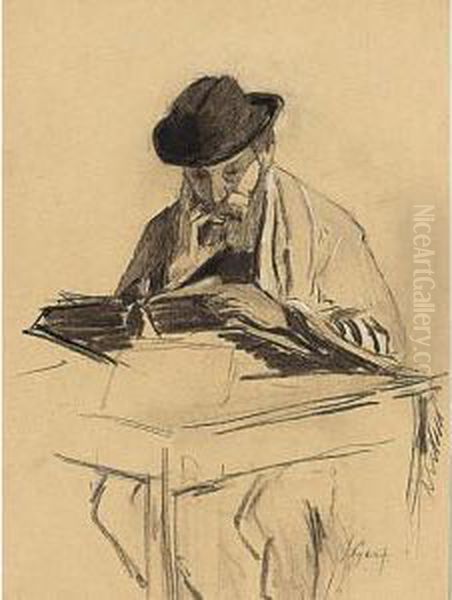 Rabbi At Prayer - view 1