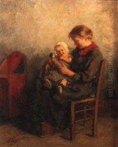Playing With The Doll by Salomon Garf