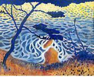 "alberi Sul Mare" 
 Cm. 55x68 by Alfredo Ubaldo Gargani