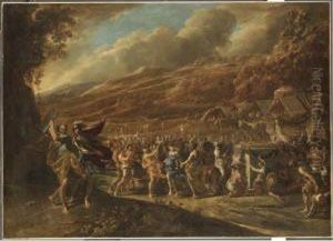 Mose Con Le Tavole Della Legge E L'adorazione Del Vitello D'oro