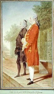 The Abbe de La Porte and the Marquis de Saint-Chamans, c.1766 by Louis Carrogis Carmontelle