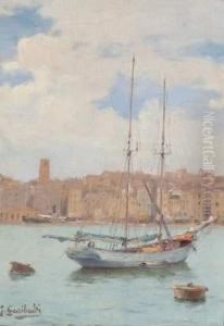 Voiliers Dans Le Port De Marseille by Joseph Garibaldi