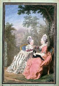 The Countess of Boufflers and the Duchess of Lauzun, 1769 by Louis Carrogis Carmontelle