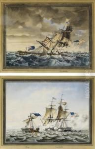 The End Of The Action Between U.s.s. by Ambroise-Louis Garneray