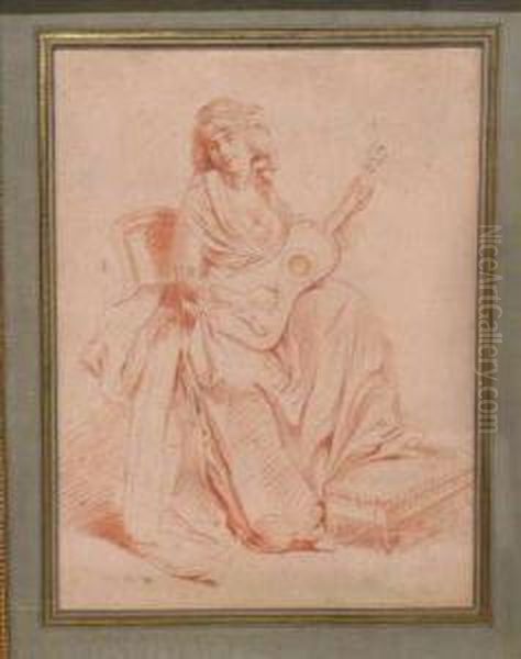 A Young Woman Playing A Guitar - view 1