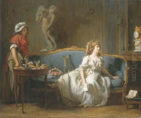 Jeune Femme Eploree Lisant Une Lettre, Ou L'attente - view 1