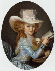 Young Woman With Her Dog