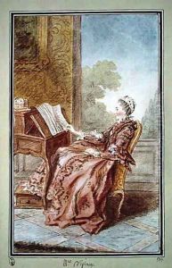 Madame d'Epinay reading, 1759 by Louis Carrogis Carmontelle
