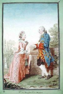 Monsieur de Maupassant and his daughter, Mademoiselle de Maupassant, 1760 by Louis Carrogis Carmontelle