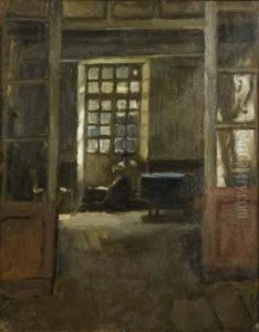 The Breton Needleworker by Norman Garstin