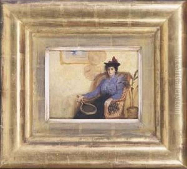 Portrait Sketch Of Isabella Grey In The Drawing Room - view 1