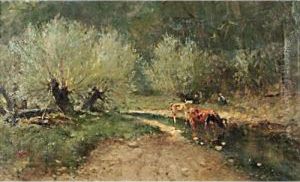Il Torrente Nel Bosco by Giuseppe Garzolini