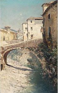 Veduta Di Paese by Giuseppe Garzolini