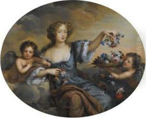 Portrait Of Frances Jennings, 
Lady Hamilton And Later Duchess Oftyrconnel (c.1649-1731) As Flora, 
Attended By Putti