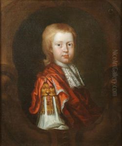 Portrait Of A Boy Headand Shoulders by Henri Gascard