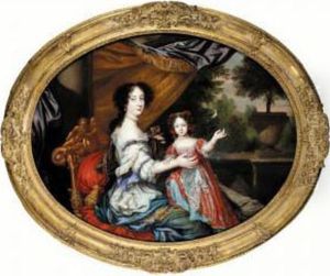 Portrait Of Barbara Villiers,
Countess Of Castlemaine (1640-1709), And Her Daughter, Lady Charlotte
Fitzroy, Countess Of Lichfield (1664-1718) by Henri Gascard