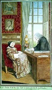 Mrs Doublet and the Abbot Legendre by Louis Carrogis Carmontelle
