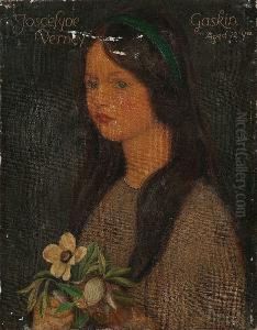 Portrait Of Joscelyne Verney Gaskin, Aged 12 Yrs. by Arthur Joseph Gaskin