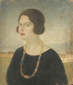 Portrait Of Joscelyne Verney Gaskin, Aged 22 by Arthur Joseph Gaskin