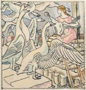 An Illustration To Grimm's Fairy Tales by Arthur Joseph Gaskin