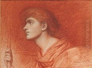 A Head Study Of A Youth by Arthur Joseph Gaskin