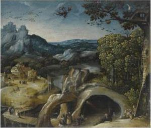 An Extensive Landscape With The Temptation Of St. Anthony