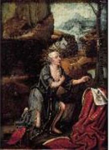 Saint Jerome Dans Un Paysage by Lucas van Valckenborch