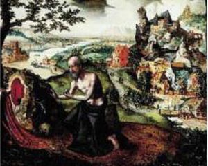 Saint Jerome Priant Dans Un Paysage