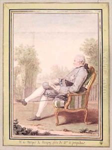 Abel Francois Poisson 1727-81 Marquis de Marigny by Louis Carrogis Carmontelle