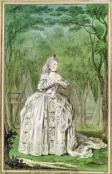 Mademoiselle Sophie Arnould singing Thisbe in the Opera Pyrame and Thisbe - view 1