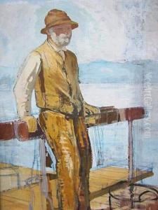 Attr. A,homme En Pied by Leon Gaud