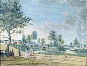 Railway Bridge, Parc du Raincy by Louis Carrogis Carmontelle