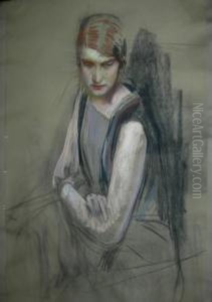 Figura Di Donna Seduta - view 1