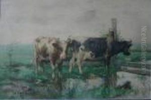 Cattle In A River Landscape
