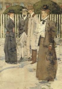 Elegant Figures In A Cheltenham Street