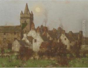 View Of The Tolbooth, Kirkcudbright, Under A Full Moon