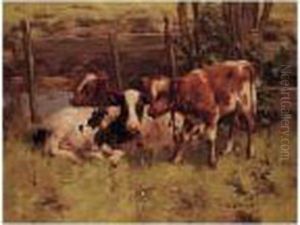 Cattle In A Meadow by David Gauld