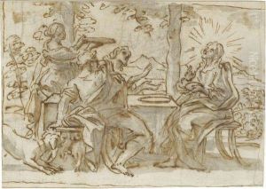 The Supper At Emmaus by Giovanni Battista (Baciccio) Gaulli