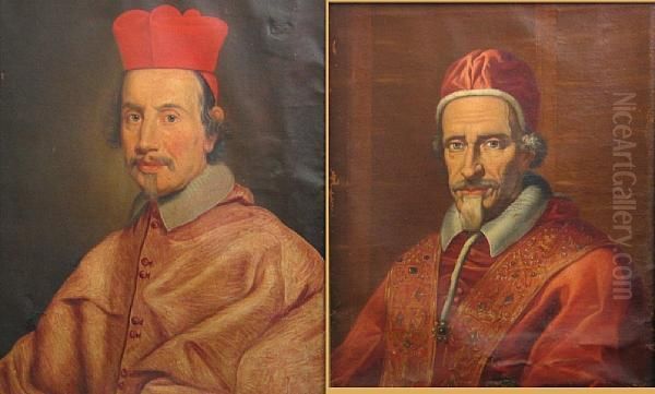 A Portrait Of Cardinal Marco 
Gallo; Also A Portrait Of Popeinnocent Xi By Another Hand (2) - view 1