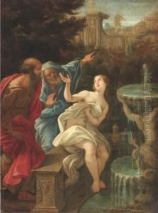 Susanna And The Elders by Giovanni Battista (Baciccio) Gaulli