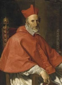 Portrait Of A Cardinal, Seated, Three-quarter-length by Giovanni Battista (Baciccio) Gaulli